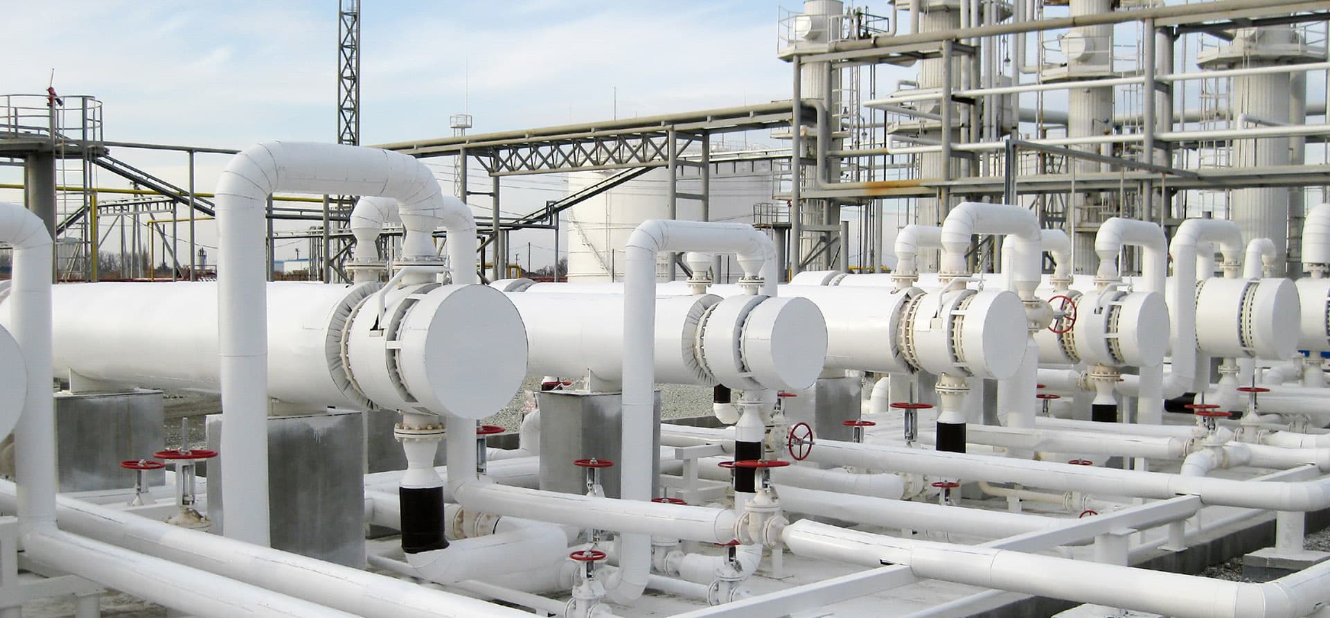 Industrial cylinders panoramic view